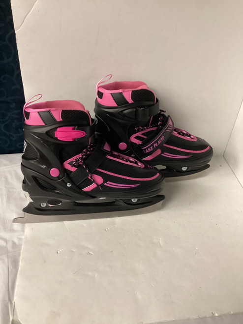 Vist Large View of Product Image Which is Used Lake Placid ADJ 5-8 Junior Hockey Skate 