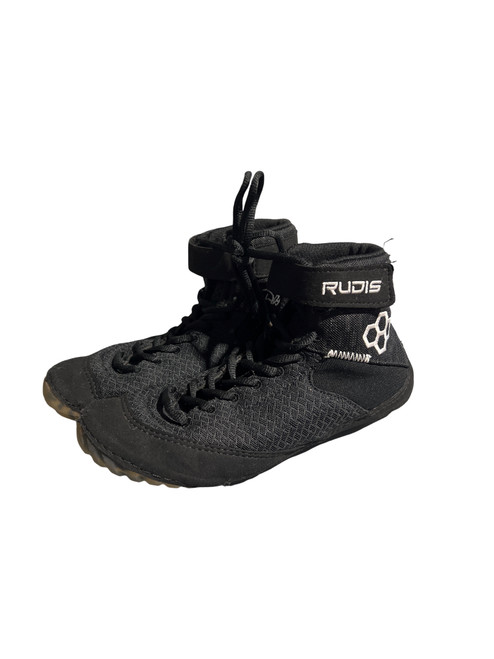 Vist Large View of Product Image Which is Used Rudis Wrestling Shoes Black Senior 7.5