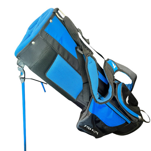 Vist Large View of Product Image Which is Used Top Flite STAND BAG Mens Stand Bag Black And Carolina Blue