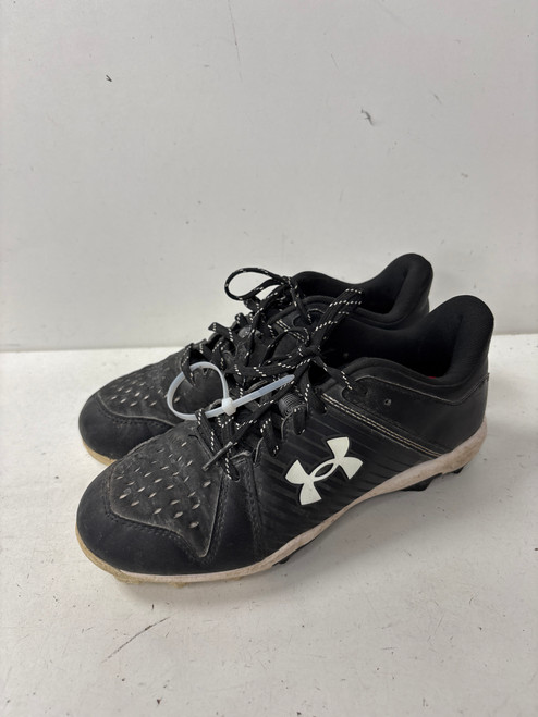 Vist Large View of Product Image Which is Used Under Armour LEADOFF BB/SB Cleats Black Senior 6
