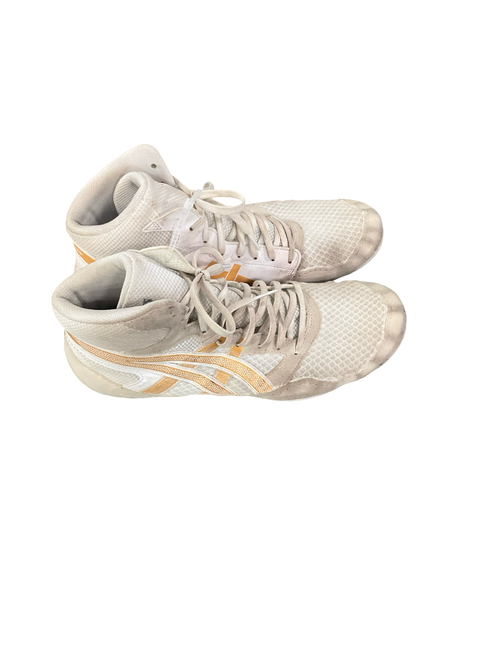 Vist Large View of Product Image Which is Used Asics Wrestling Shoes White Senior 12