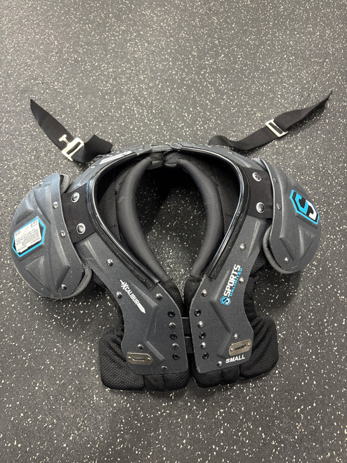 Vist Large View of Product Image Which is Used SPORTS UNLIMITED XCALIBUR FB Shoulder Pads Grey SM