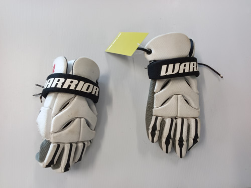Vist Large View of Product Image Which is Used Warrior RABIL NEXT Lacrosse Gloves Junior White SM