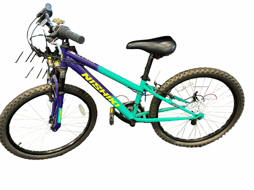Vist Large View of Product Image Which is Used NISHIKI PUEBLO 24 Mountain Bike Womens Purple 43-47cm - 17-18" - MD Frame
