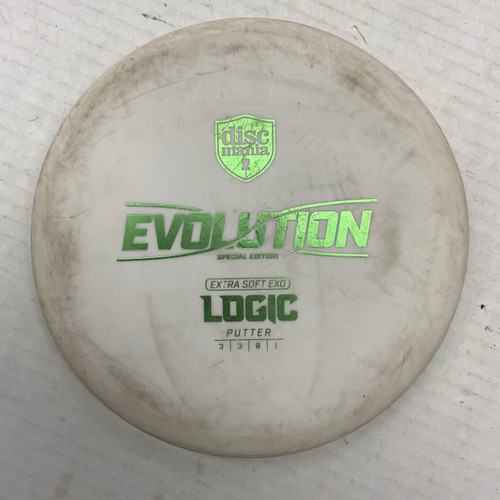 Vist Large View of Product Image Which is Used Discmania EXO EXTRA SOFT LOGIC Disc Golf Putter Cream White 176g