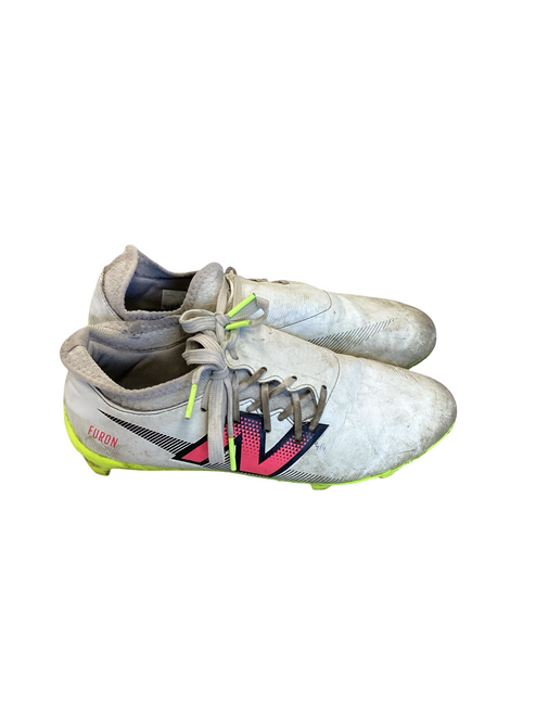 Vist Large View of Product Image Which is Used New Balance Soccer Cleats White Junior 05.5