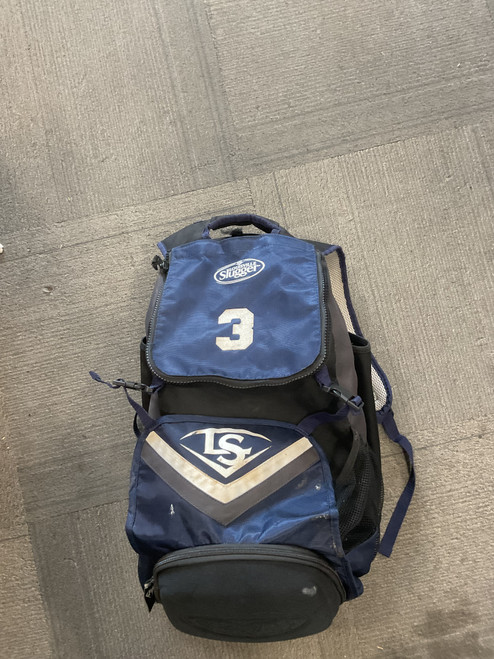 Vist Large View of Product Image Which is Used Louisville Slugger 2 BAT BACKPACK BB/SB Player Backpack Navy Blue