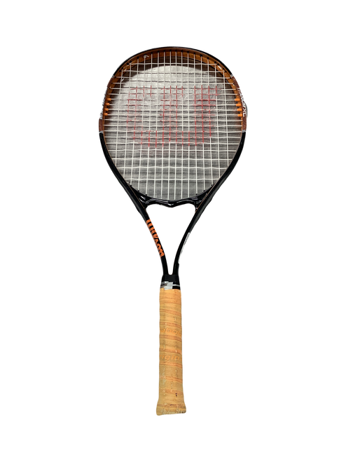 Vist Large View of Product Image Which is Used Wilson V-MATRIX Adult Tennis Racquet Black 4 3/8"