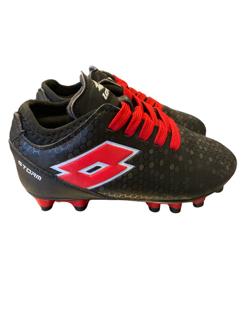 Vist Large View of Product Image Which is Used Lotto Soccer Cleats Black Youth 10.0