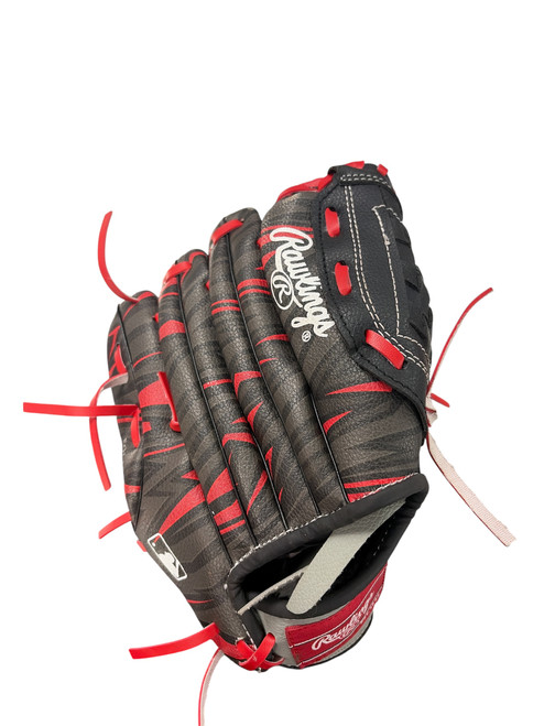 Vist Large View of Product Image Which is Used Rawlings SAVAGE BB/SB Glove RH Throw Black 10"