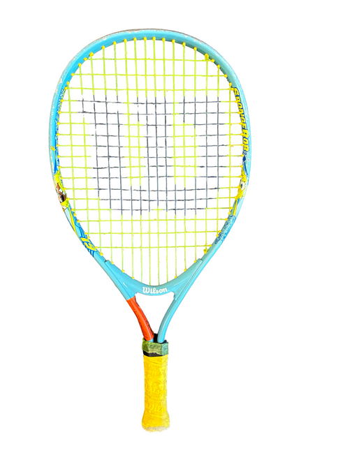 Vist Large View of Product Image Which is Used Wilson 19 SPONGEBOB Junior Tennis Racquet Carolina Blue 19"