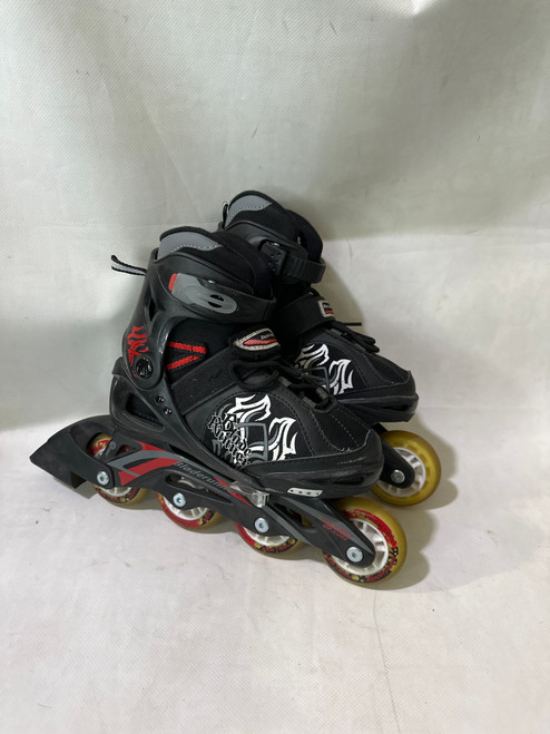 Vist Large View of Product Image Which is Used Rollerblade RSKT ROLLERBLADE ADJ 13-3 Junior Rec Fitness Skates Black Adjustable