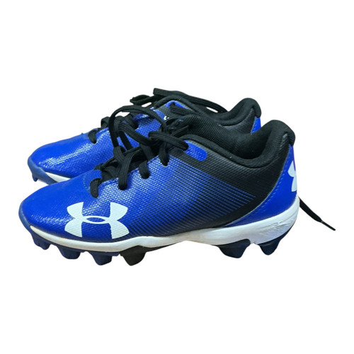 Vist Large View of Product Image Which is Used Under Armour LEADOFF LOW RM BB/SB Cleats Royal Blue And Black Youth 11.0