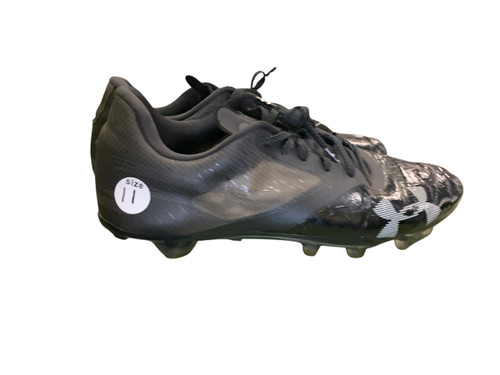 Vist Large View of Product Image Which is Used Under Armour Adult FB Cleats Black Senior 11