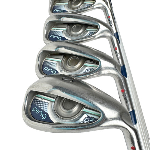 Vist Large View of Product Image Which is Used Ping G LE Women's RH Iron Set 6H-SW Ladies Flex Graphite Shaft