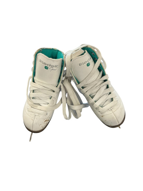 Vist Large View of Product Image Which is Used Riedell OPAL Girls Figure Skate White Youth 10.0