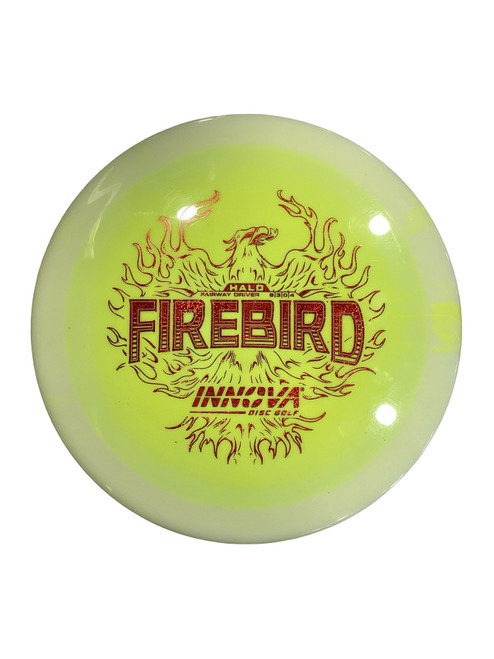 Vist Large View of Product Image Which is Used Innova HALO FIREBIRD Disc Golf Driver Yellow 174g