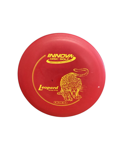 Vist Large View of Product Image Which is Used Innova LEOPARD Disc Golf Driver Red