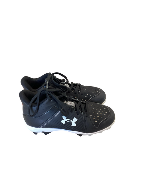 Vist Large View of Product Image Which is Used Under Armour LEADOFF Baseball/Softball Cleats Black Junior 02