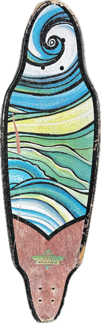 Vist Large View of Product Image Which is Used DUSTERS WAVE Longboard Green Long