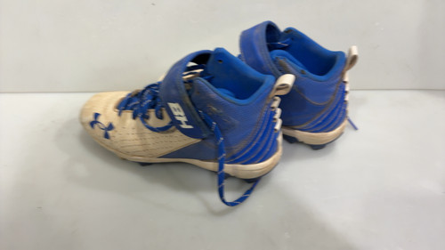 Vist Large View of Product Image Which is Used Under Armour BC UNDER ARMOR BH MID CUT 5 BB/SB Cleats White Senior 5
