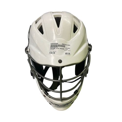 Vist Large View of Product Image Which is Used Cascade CS-R Lacrosse Helmet White One Size