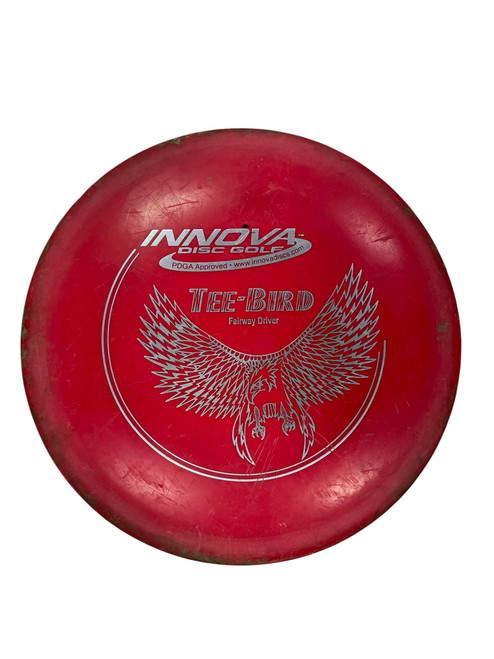 Vist Large View of Product Image Which is Used Innova TEE-BIRD Disc Golf Mid Range Red