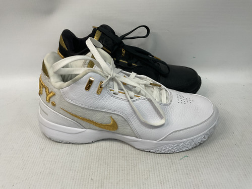 Vist Large View of Product Image Which is Used Nike Basketball Shoes M Black And White Senior 9