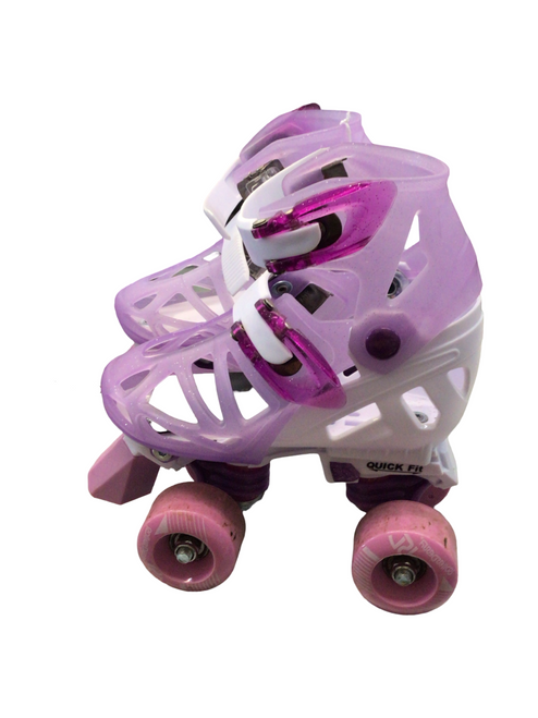 Vist Large View of Product Image Which is Used Child Roller Quad Skates Purple Youth 11.0