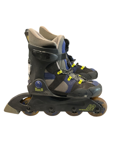 Vist Large View of Product Image Which is Used K2 ADJUSTABLE SZ 2-4 Junior Rec Fitness Skates Black Adjustable