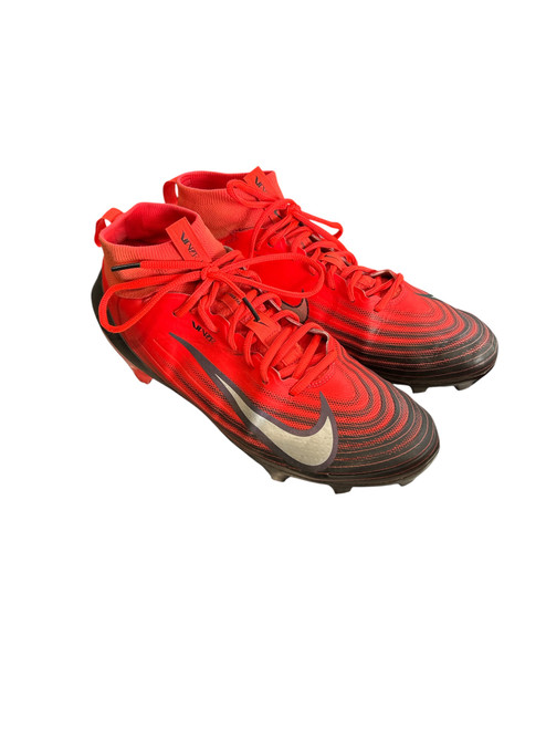 Vist Large View of Product Image Which is Used Nike Adult FB Cleats Red And Black Senior 10.5