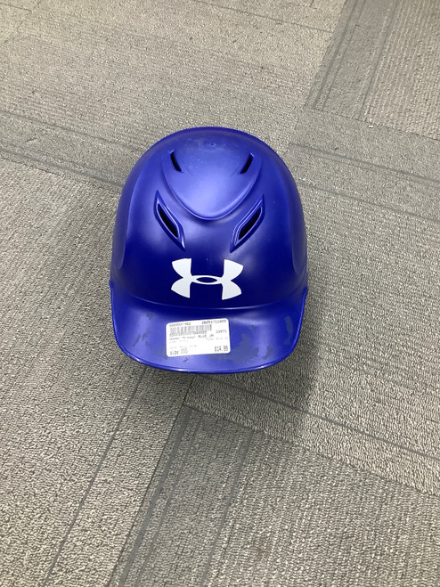 Vist Large View of Product Image Which is Used Under Armour BLUE JR Batting Helmet No Mask Royal Blue XS/S
