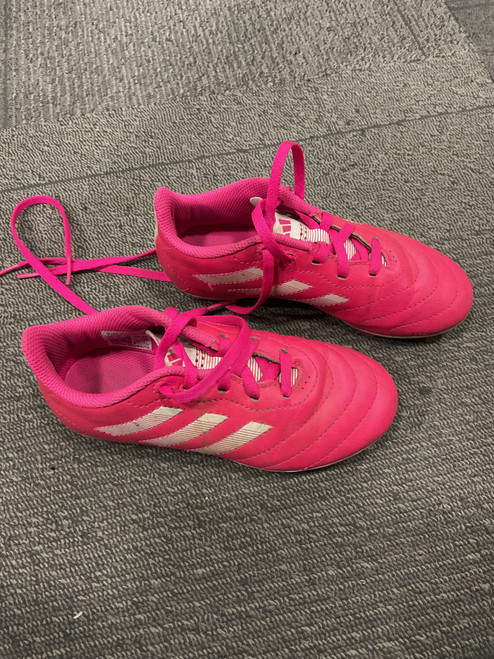 Vist Large View of Product Image Which is Used Adidas Soccer Cleats Pink Youth 12.0