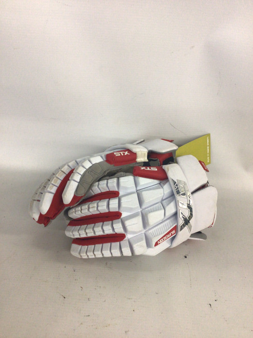 Vist Large View of Product Image Which is Used STX SURGEON Lacrosse Gloves Mens White MD