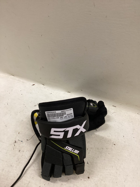 Vist Large View of Product Image Which is Used STX STALLION 200 Lacrosse Gloves Junior Black SM