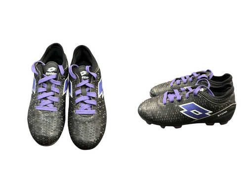 Vist Large View of Product Image Which is Used Lotto Soccer Cleats Black Youth 11.0