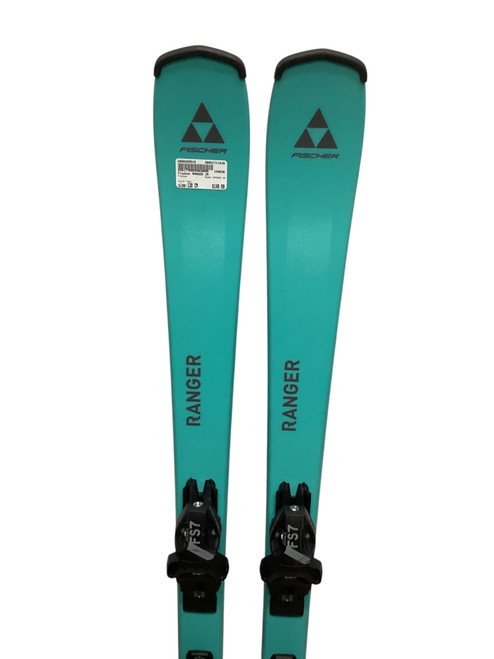 Vist Large View of Product Image Which is Used Fischer RANGER JR Girls DH Ski/Binding Teal 130 cm