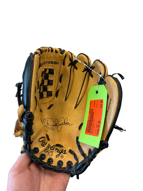 Vist Large View of Product Image Which is Used Rawlings DJ BB/SB Glove RH Throw Brown 10"
