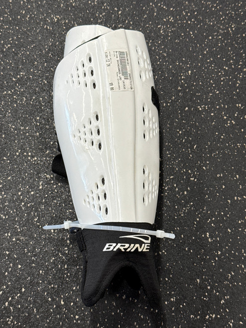 Vist Large View of Product Image Which is Used Brine SHINGUARDS FH Shin Guards White 12"