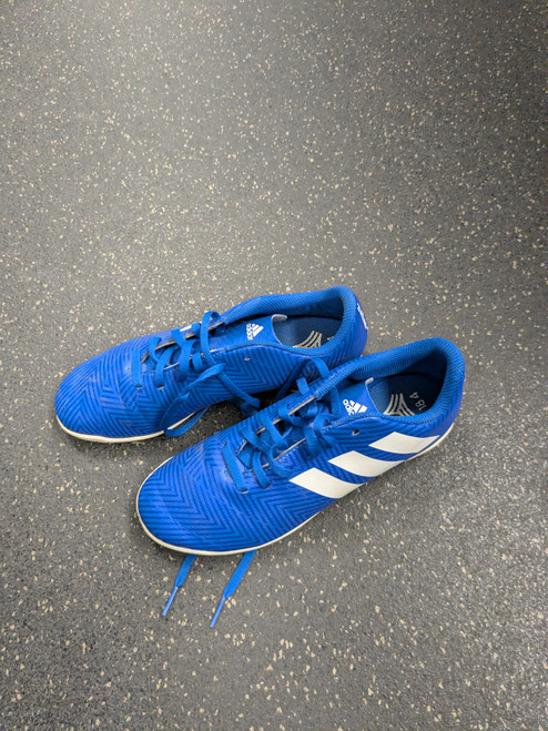 Vist Large View of Product Image Which is Used Adidas NEMEZIZ 18.4 Soccer Indoor Shoes Royal Blue Junior 05