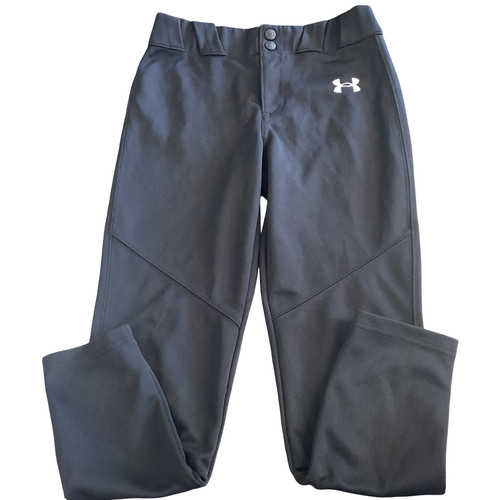 Vist Large View of Product Image Which is Used Under Armour BASEBALL PANTS BB/SB Pant Boys Black MD
