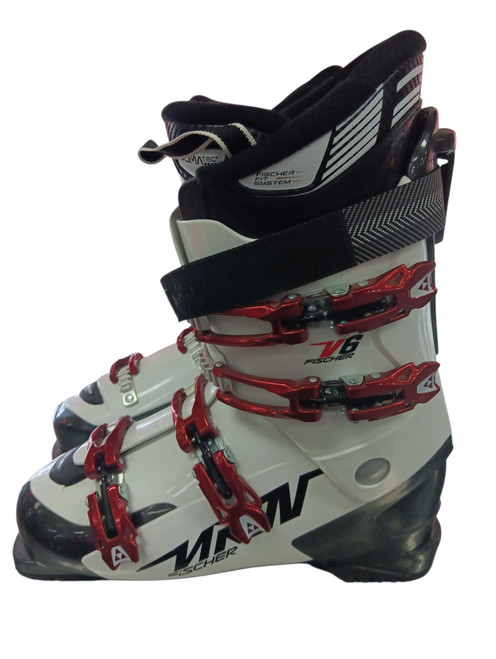 Vist Large View of Product Image Which is Used Fisher V6 Mens DH Ski Boot White 295 MP - M11.5