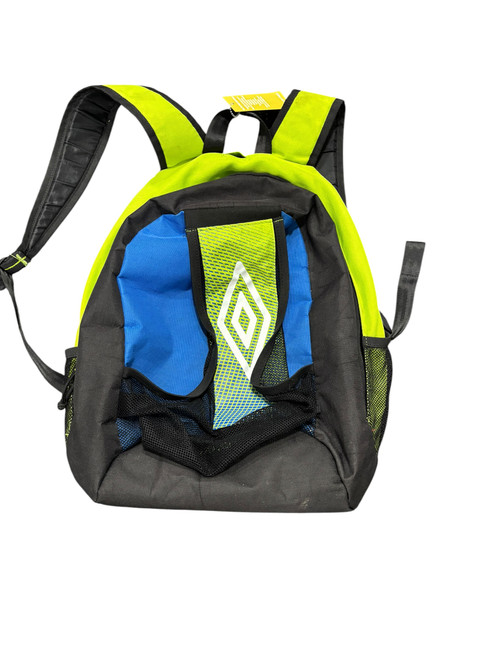 Vist Large View of Product Image Which is Used Umbro Soccer Player Sackpack Black/Yellow/Royal