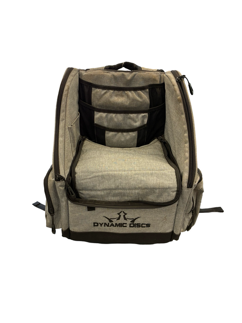 Vist Large View of Product Image Which is Used Dynamic Discs Disc Golf Backpack Grey