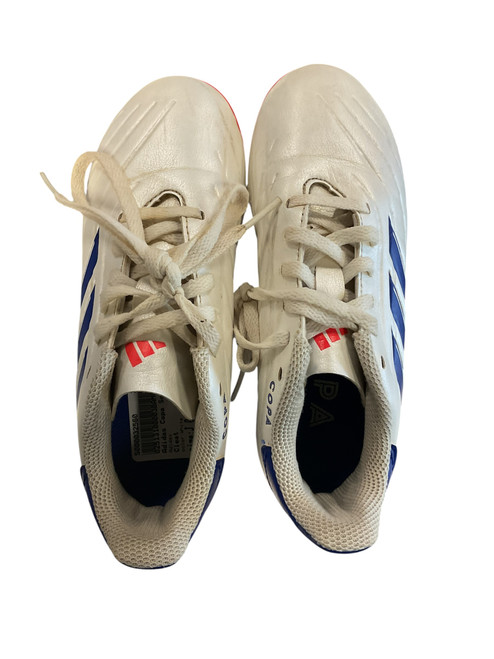Vist Large View of Product Image Which is Used Adidas Soccer Cleats White Junior 01