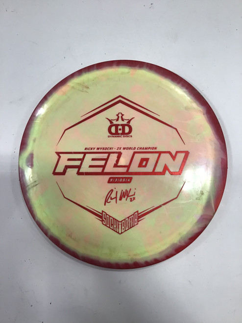 Vist Large View of Product Image Which is Used Dynamic Discs SOCKIBOMB FELON Disc Golf Driver Yellow 175g