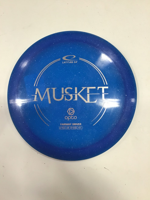 Vist Large View of Product Image Which is Used Latitude 64 OPTO MUSKET Disc Golf Driver Royal Blue 175g