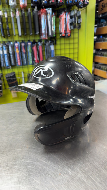 Vist Large View of Product Image Which is Used Rawlings BATTING HELMET Batting Helmet No Mask Black M/L