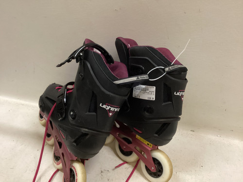 Vist Large View of Product Image Which is Used Rollerblade LIGHTNING 90 Senior Rec Fitness Skates Black Senior 10