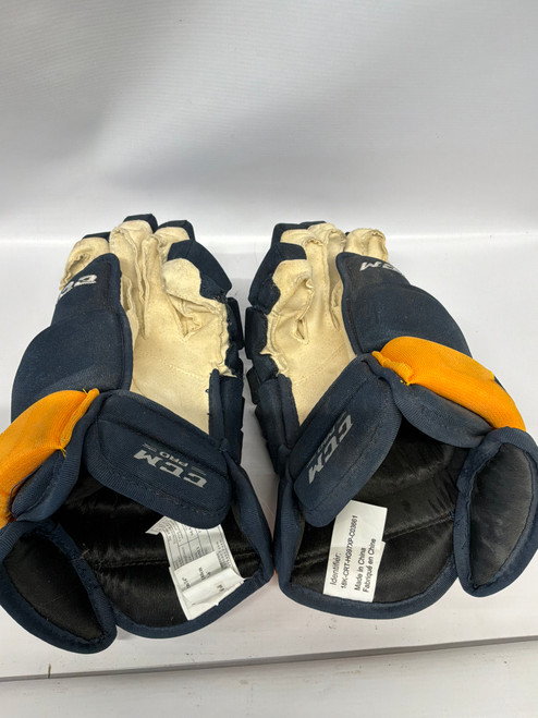 Vist Large View of Product Image Which is Used CCM CCM PRO Senior Gloves Navy Blue 14"